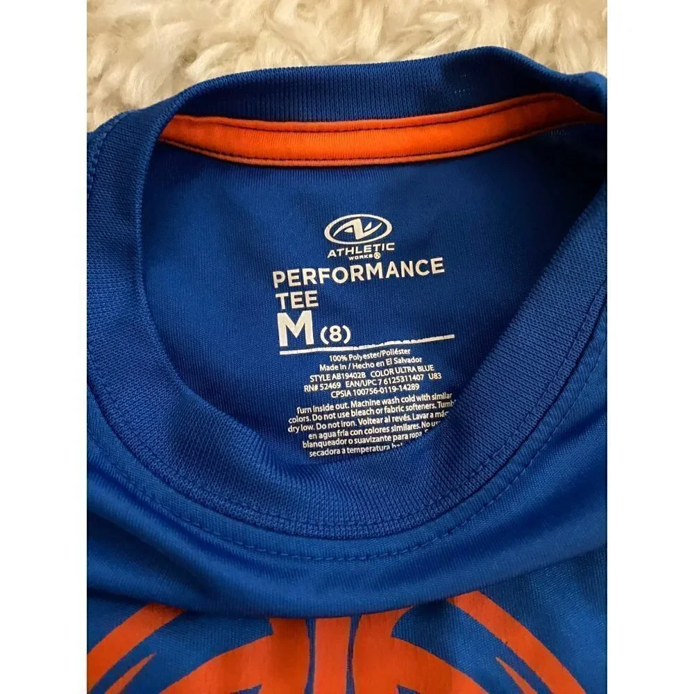 athletic works blue and orange basketball shirt size m (8)